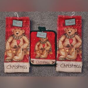 Christmas Bear Kitchen Towel Set